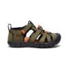 Keen Little Kids' Seacamp II CNX | Dark Olive/Gold Flame -Fashion Boots Store 07908dc5b10681683a7e1a0f3bef8ed5c351e1e3