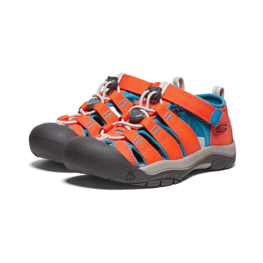 Keen Big Kids' Newport H2 | Safety Orange/Fjord Blue 4 Keen Big Kids' Newport H2 | Safety Orange/Fjord Blue - Image 2