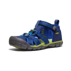 Keen Big Kids' Seacamp II CNX | Blue Depths/Chartreuse -Fashion Boots Store 88e75d07172111759b87b148fc1fb9864998d3d0
