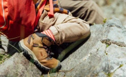 Keen Little Kids' Ridge Flex Waterproof Boot | Bison/Red Carpet -Fashion Boots Store RidgeFlexPDPLifestyle1Kids 2