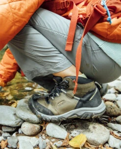 Keen Big Kids' Ridge Flex Waterproof Boot | Dark Olive/Dusky Citron -Fashion Boots Store RidgeFlexPDPLifestyle3Kids