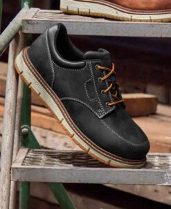 Keen Men's San Jose Oxford (Aluminum Toe) | Black/Off White -Fashion Boots Store SDD 496 PDP SanJose 1026708 Right Image