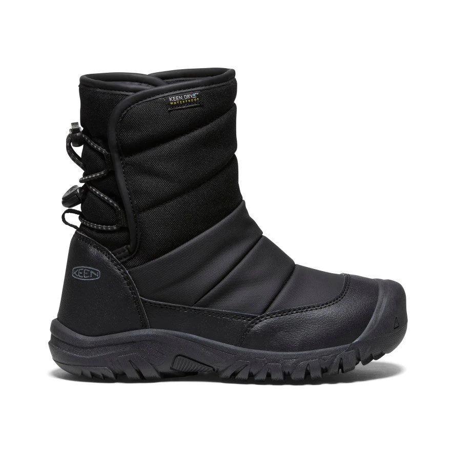 Keen Big Kids' Puffrider Waterproof Winter Boot | Black/Steel Grey 3 Keen Big Kids' Puffrider Waterproof Winter Boot | Black/Steel Grey
