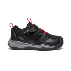 Keen Little Kids' Wanduro Waterproof Shoe | Black/Ribbon Red