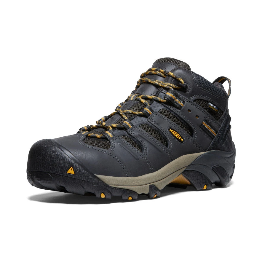 Keen Men's Lansing Mid Waterproof (Steel Toe) | Raven/Tawny Olive 5 Keen Men's Lansing Mid Waterproof (Steel Toe) | Raven/Tawny Olive - Image 3
