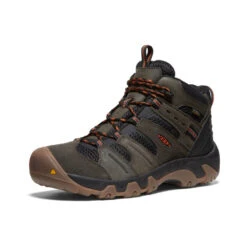 Keen Men's Headout Waterproof Hiking Boot | Black Olive/Fossil Orange -Fashion Boots Store f3f76b60fbc0003126251db1ed3666f8c2f7e956